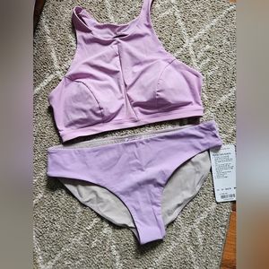 Lululemon Bikini: Endless Horizons Bottom and Rising Tides High-Neck Top size 10